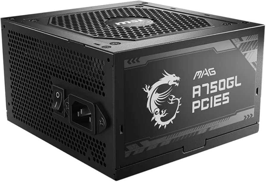 ほぼ新品MSI 750W MAGA750GL PCIE5 80PLUS GOLD MSI MAG A750GL PCIE5 Power Supply ATX 80 Plus Gold-certified